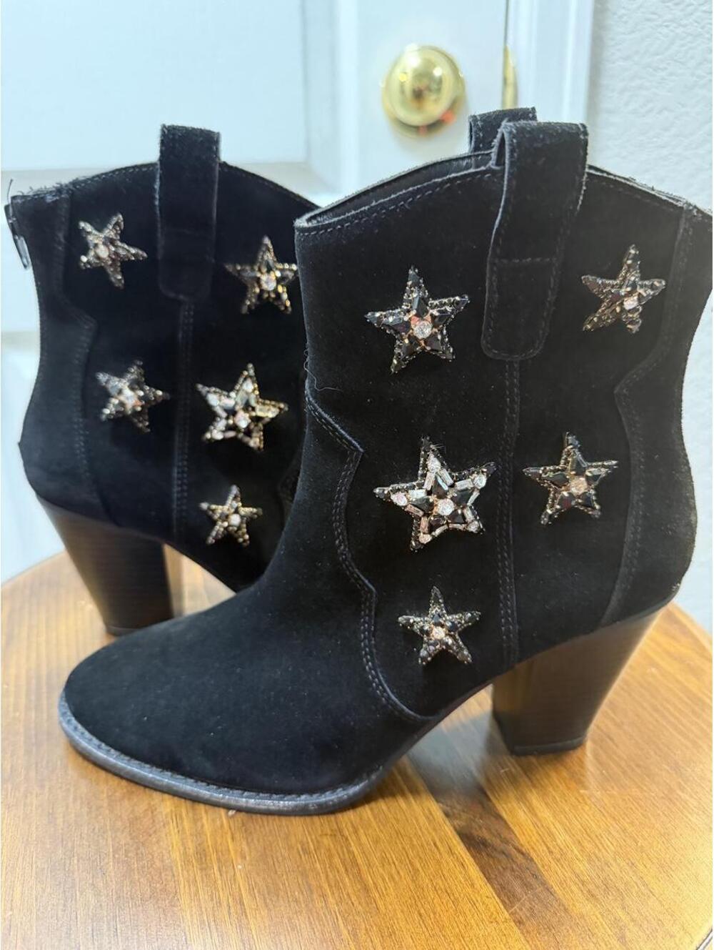 Anna Sui x I.N.C. Dazzlerr western ankle booties, size 7.